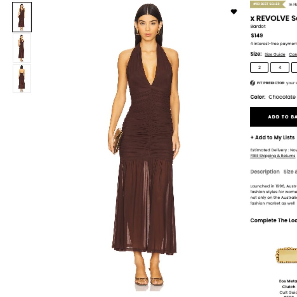 Bardot x REVOLVE Sephera Halter Mesh Midi Dress